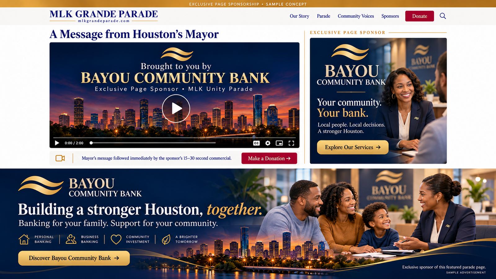 Digital Sponsorship Mockup Layout